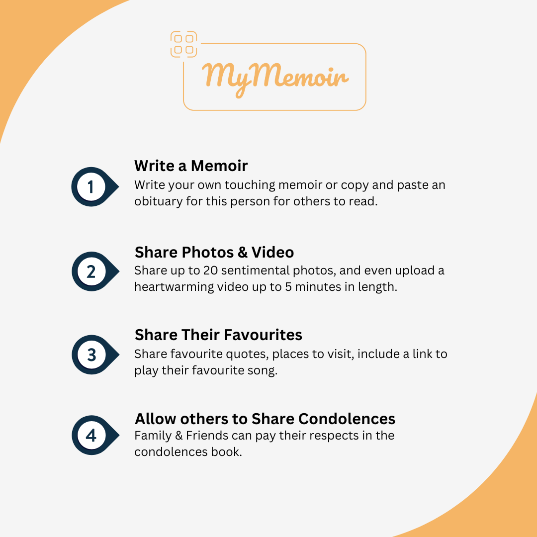 My Memoir Memorial Plaques and Webpage | 2 Heart Plaques - MyMemoir