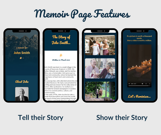 My Memoir Memorial Plaque and Webpage | Gold/Small - MyMemoir