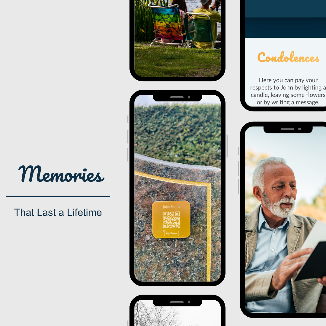 My Memoir Memorial Plaque and Webpage | Gold/Small - MyMemoir
