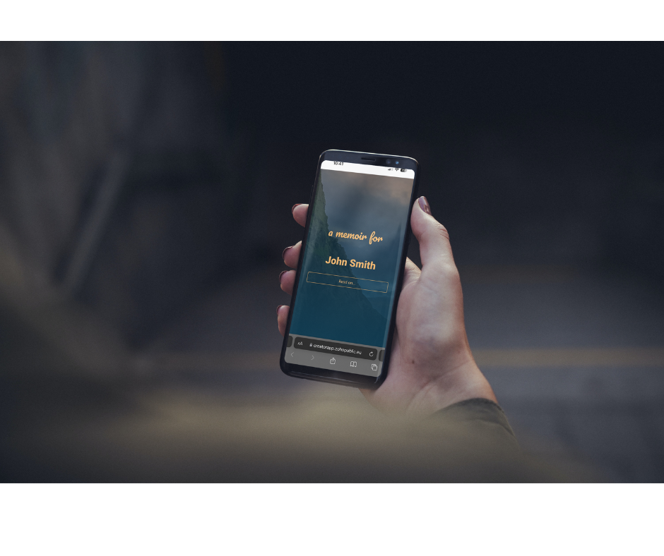 Personalised Memorial Plaque with QR Code & Online Memorial Page | Display Stories, Photos, Video, Facts and More | Gold/Small - MyMemoir