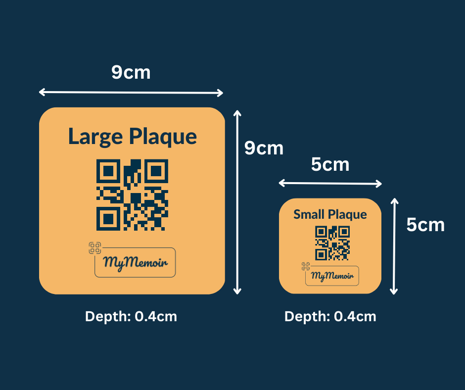 Memorial Plaque - Metallic Gold (Small) - MyMemoir