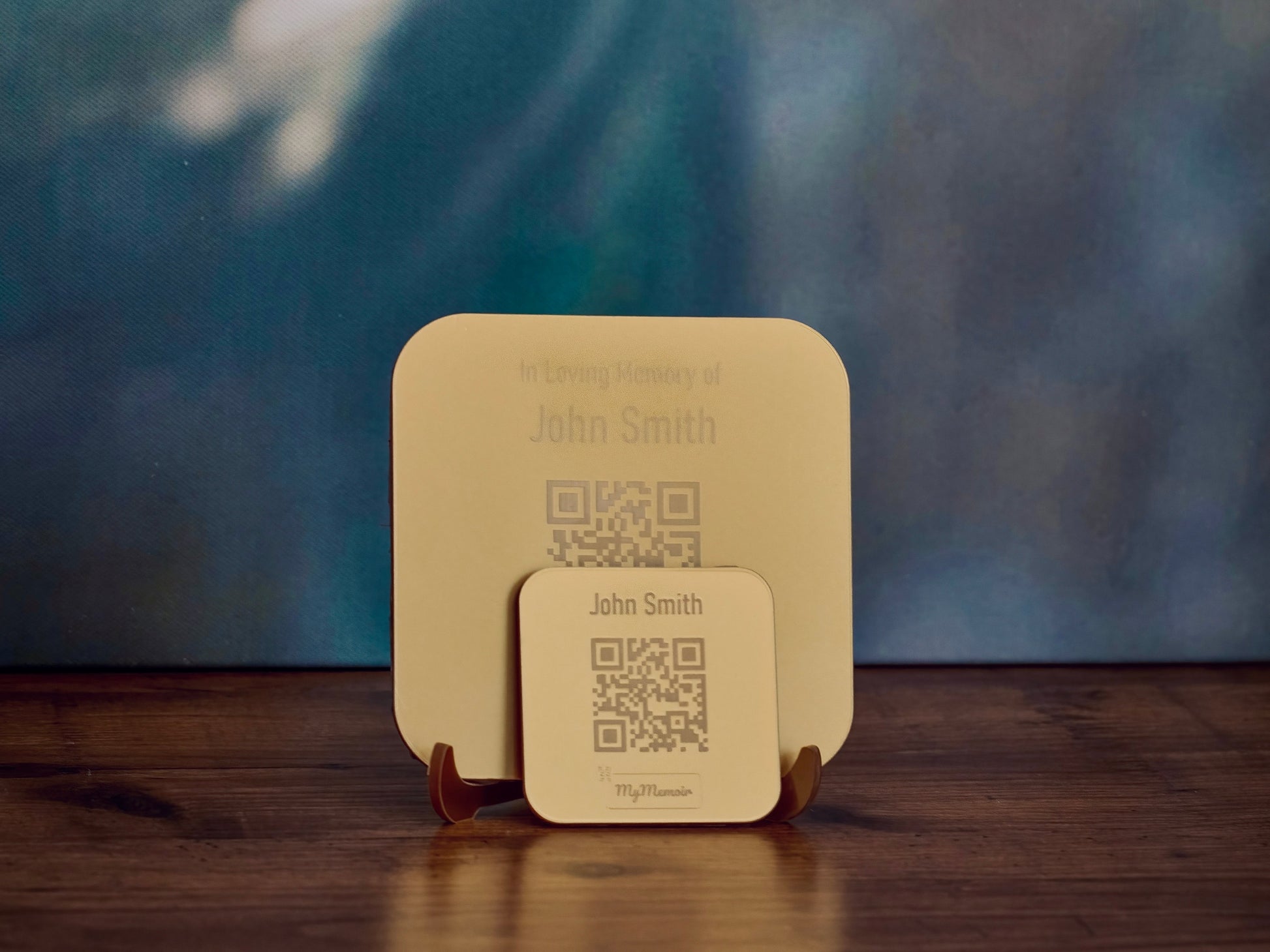 Memorial Plaque - Metallic Gold (Small) - MyMemoir