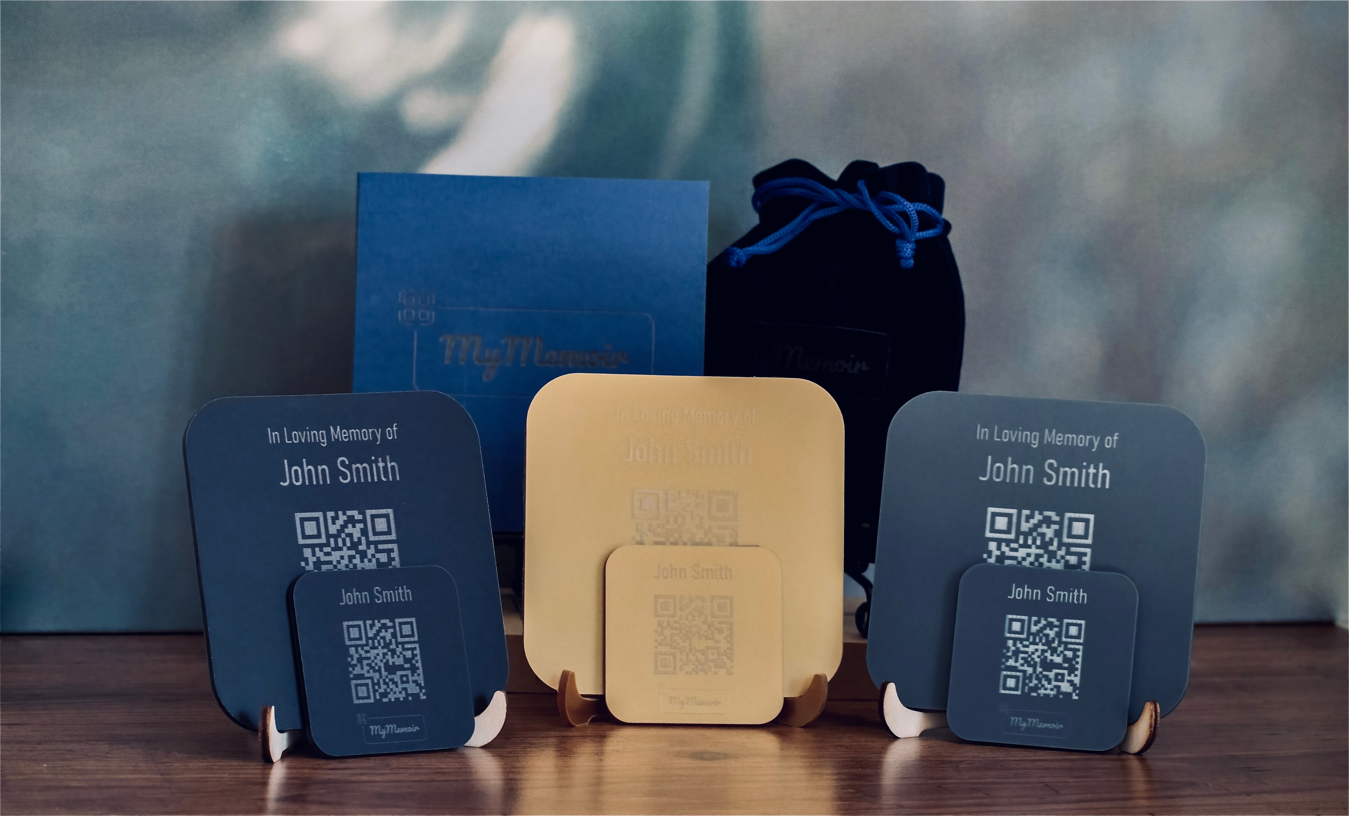 Personalised Engraved Memorial Plaques - QR Code Access – MyMemoir