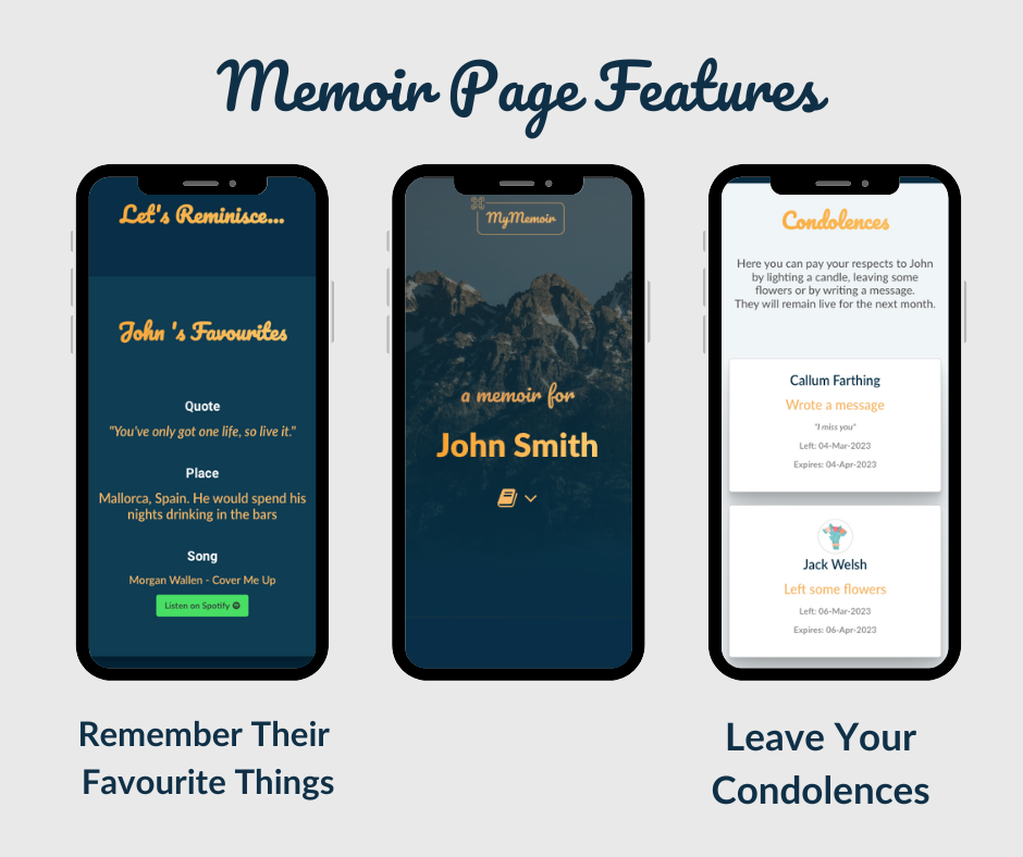My Memoir Memorial Plaque and Webpage | Gold/Small - MyMemoir